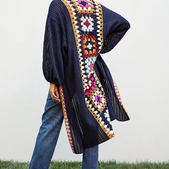 Anthropologie Crochet-Detail Kimono Duster - One Size - Picture 2 of 6